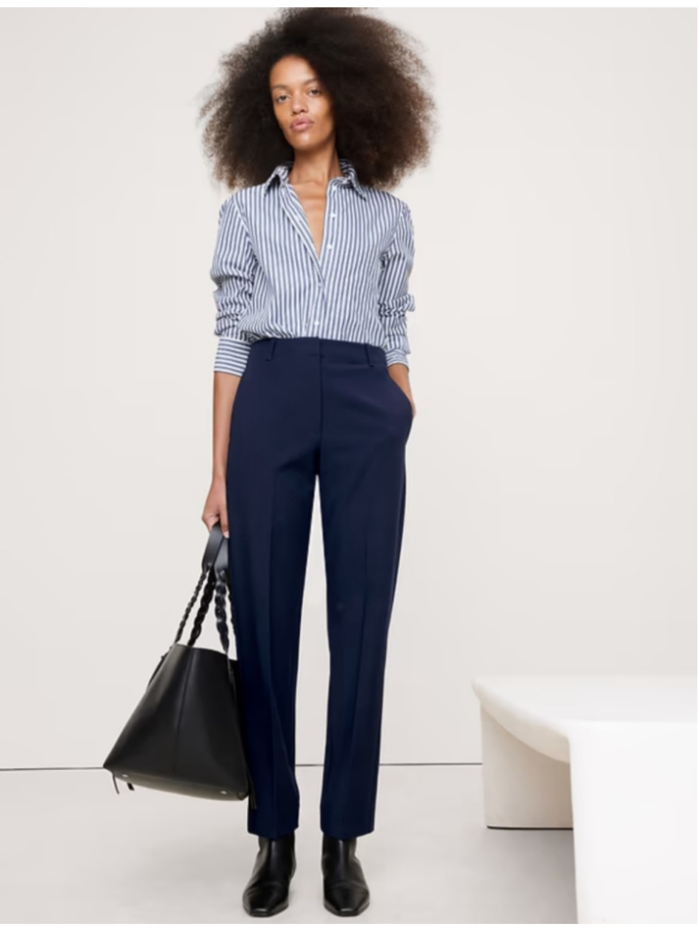 Banana Republic High Rise Modern Slim City Ankle Pants Navy Blue Size 2 NWT